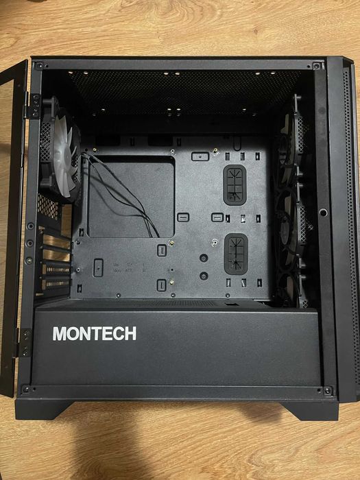 Carcasa Montech Air 100 RGB BK Middle Tower Fara sursa Negru