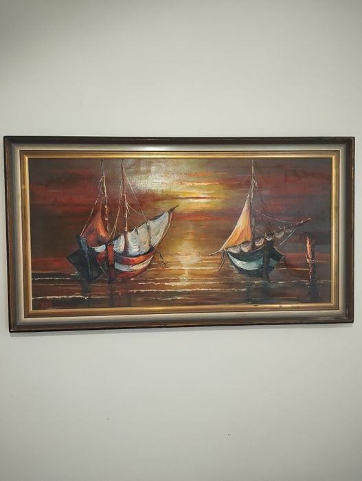 Картина масло,морска тематика