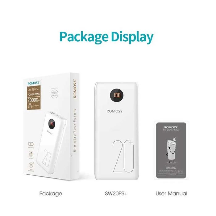 Нов  ROMOSS 20000mAh Series 6-в-1 USB Type C HUB 1x HDMI 4k ...