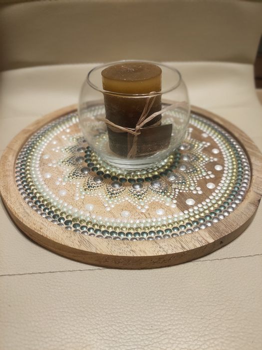 Suport lumânare pictat manual