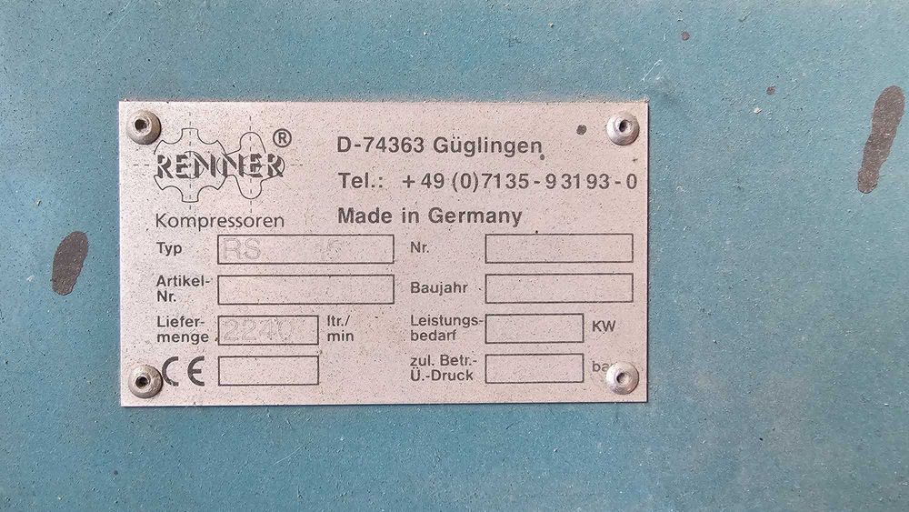 Винтов компресор на Renner RS 15