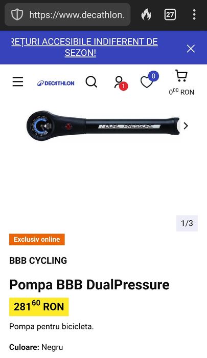 Pompa bicicleta BBB DualPressure BMP-39