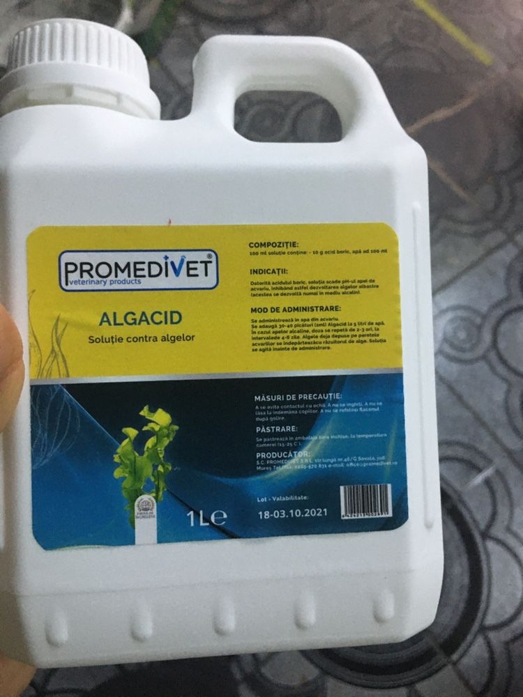 Algacid-solutie antialge la 1 litru- pentru 5 tone de apa