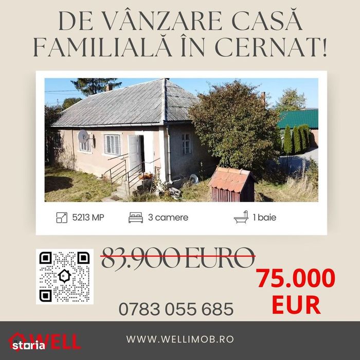 De vânzare casă familială în Cernat!