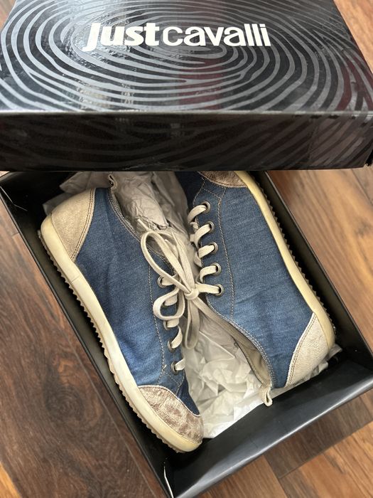 Дънкови Кецове Just Cavalli с леопардов елемент