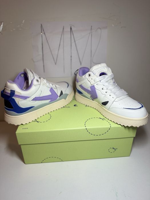 Adidasi/Sneakers Sponge Mid Top White an purple
