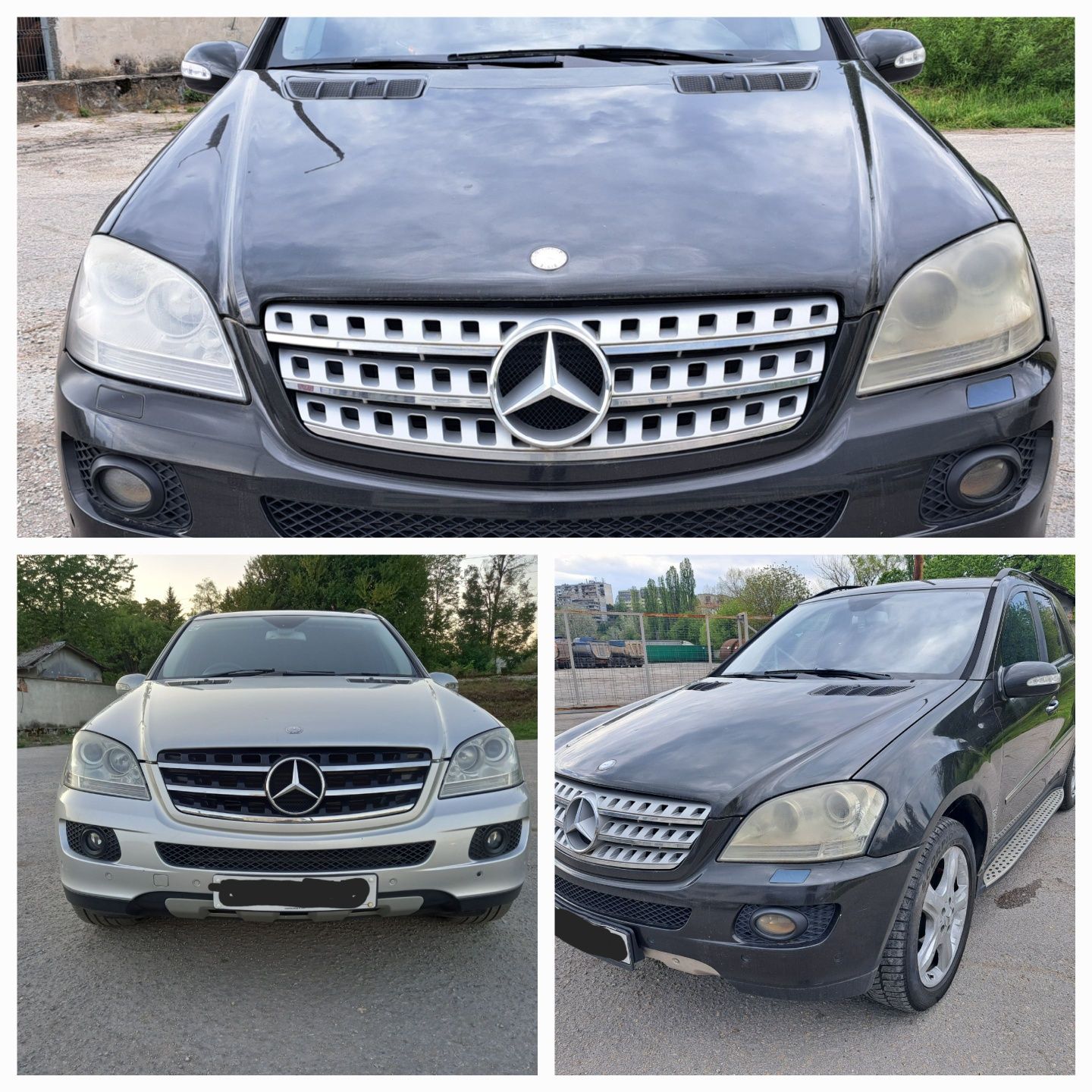 Преден капак Мерцедес МЛ W164 Mercedes ML W164 сив черен капаци