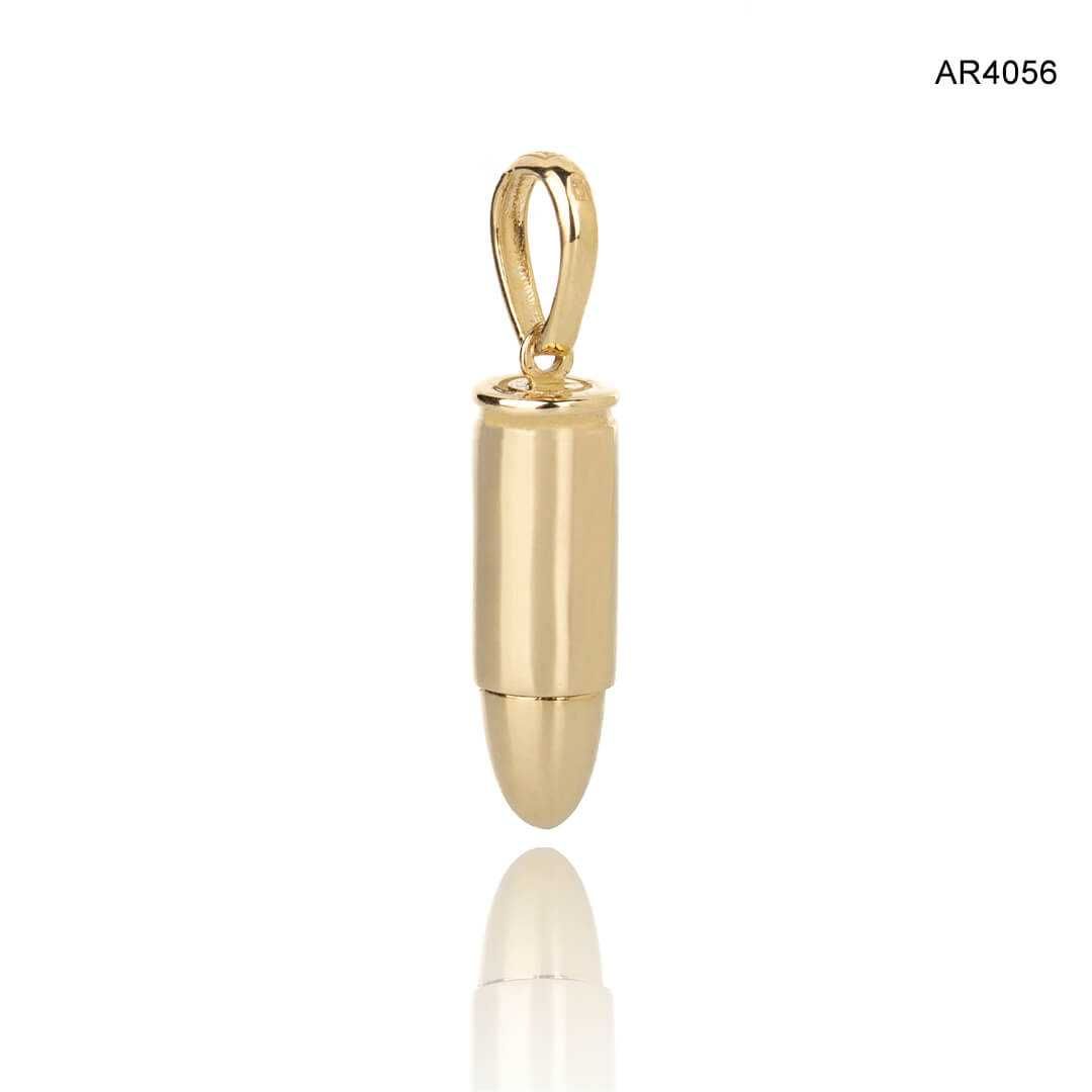 Pandantiv Aur 14K Bullet, 3.5cm, diametru 9mm [AR4056]