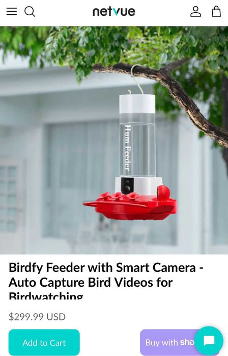 Netvue Bird Feeder / Camera Pasari sigilata