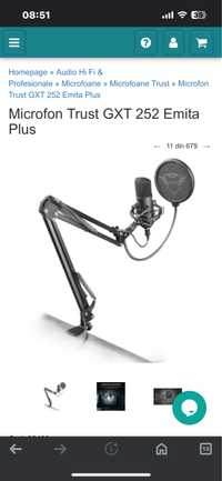 Microfon profesional Trust GXT 252 Emita Plus