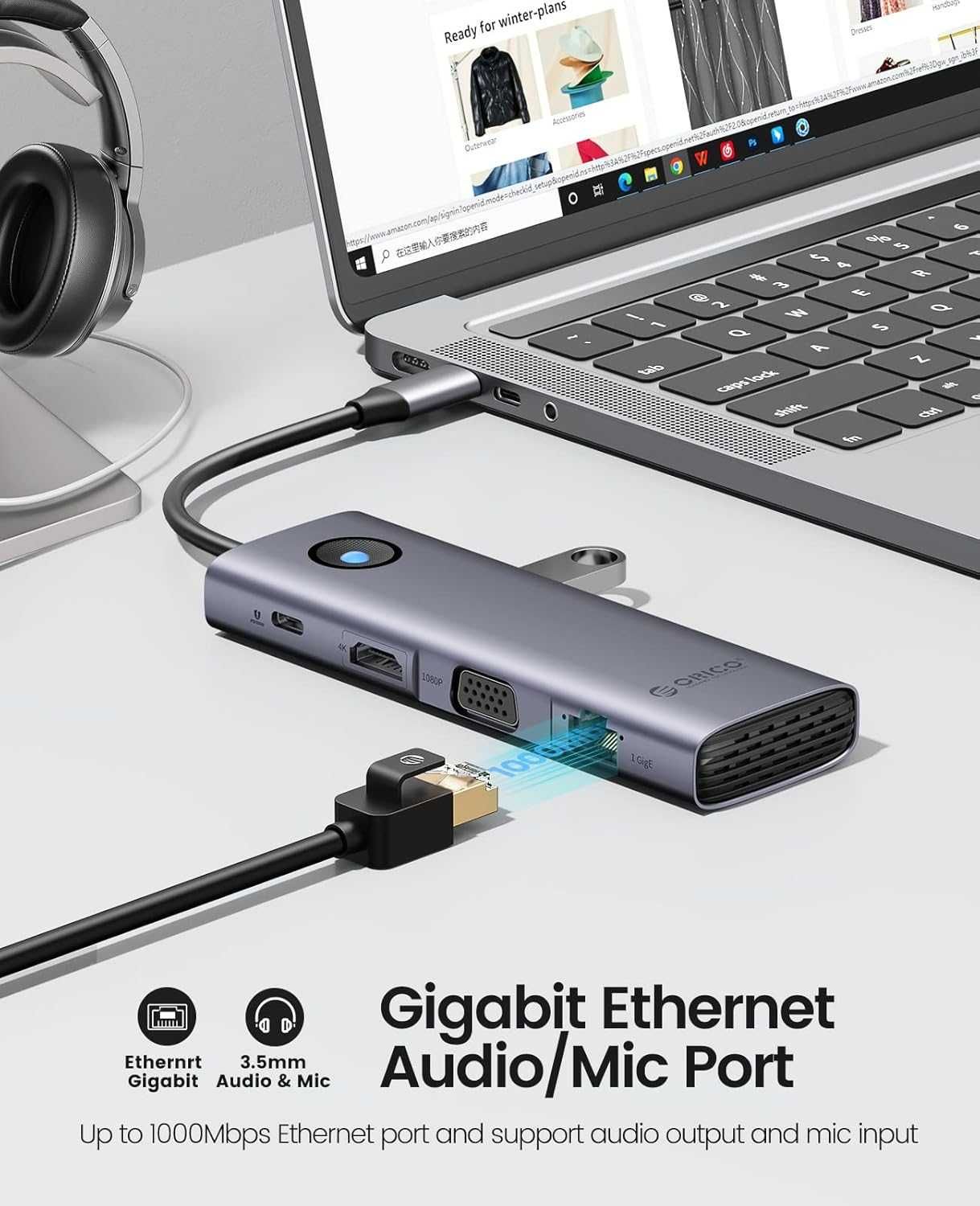 USB-С док-станция ORICO 10 в 1