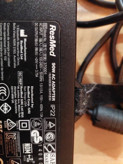 Alimentator la priza pentru aparat apnee Philips sau Resmed .