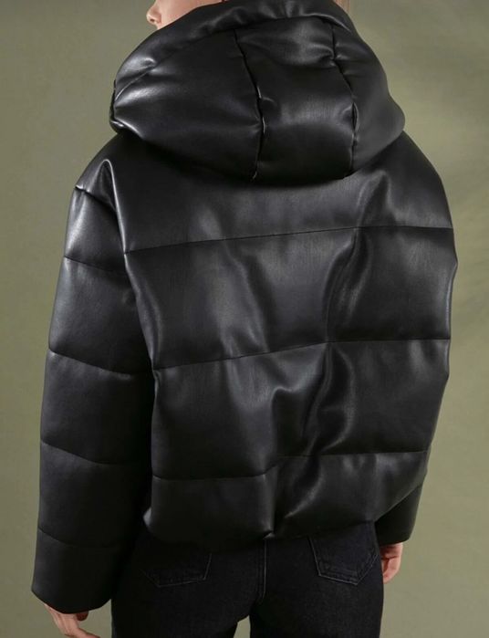 Дамско зимно кожено бомбър яке