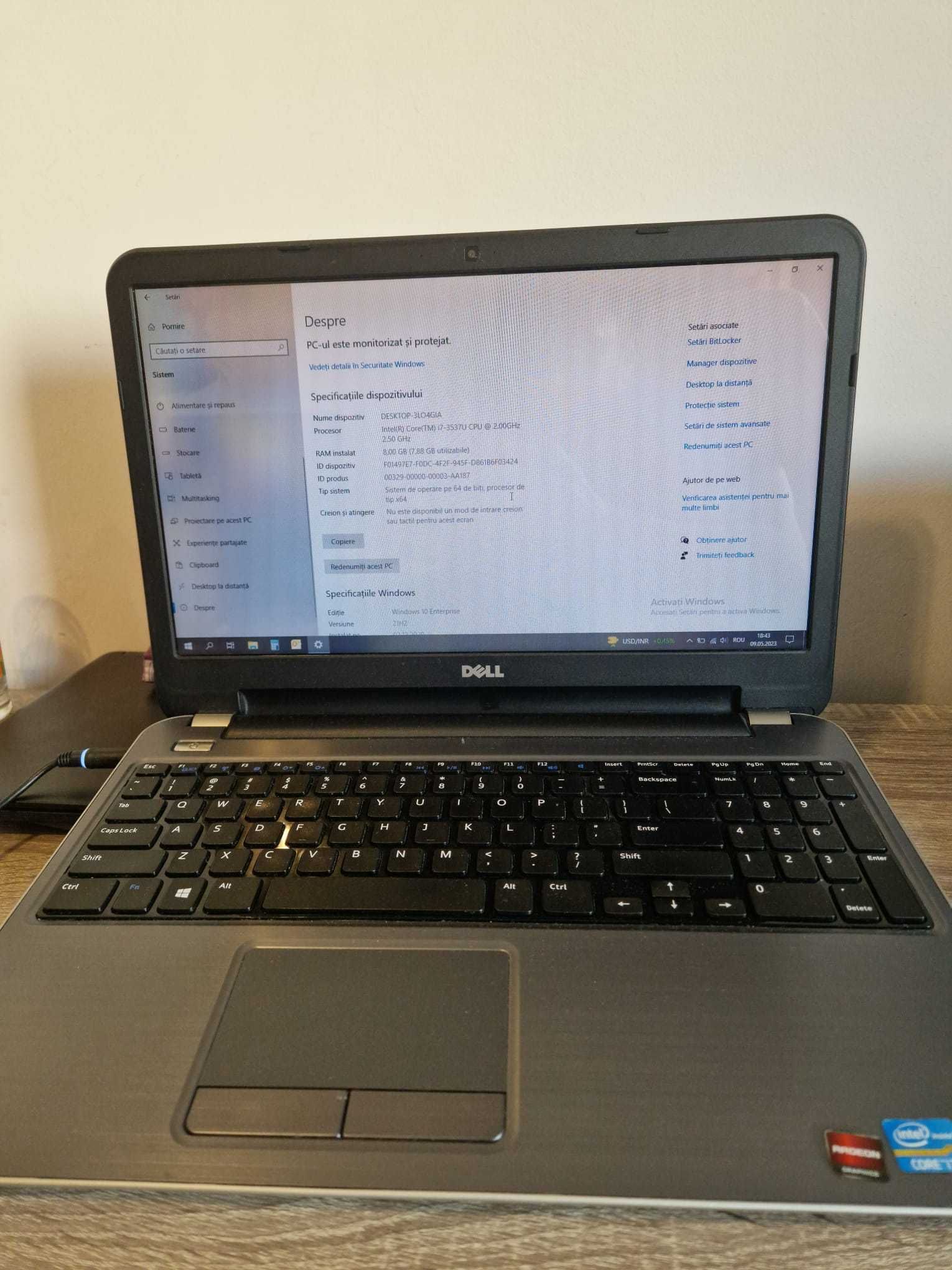 Laptop Dell I7 - 3537U;  RAM 8,00GB; HARD SSD 120 GB