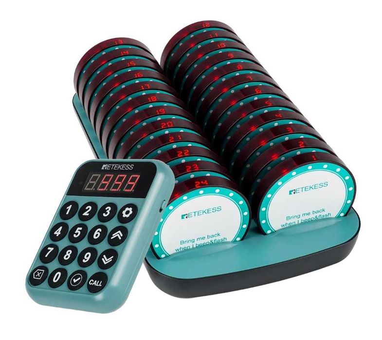 Система пейджъри за заведения,ресторанти,бар Retekess TD168R,400M,24бр