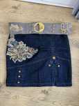 Fustă din denim cu flori