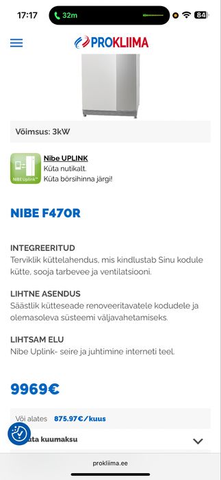 Pompa caldura NIBE F470R