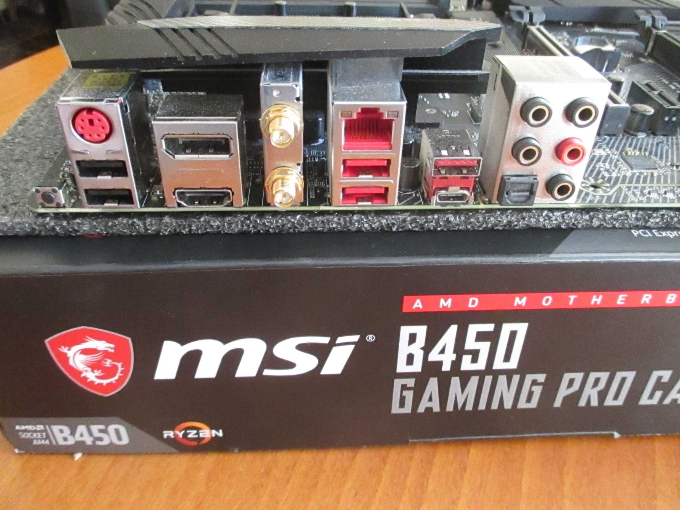 Дънна платка MSI B450 GAMING PRO CARBON MAX WiFi, сокет АМ4