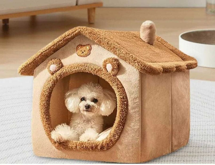 OFERTA! Casuta animale pufoasa / culcus caini si pisici Large