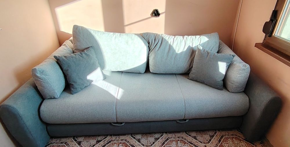 Сиво Канапе с Функция сън ДОМО 235/115/95 СМ