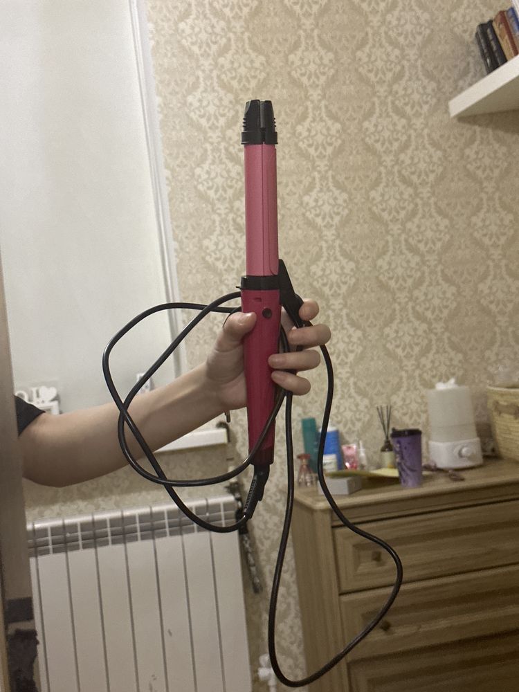 плойка, розовая, новая