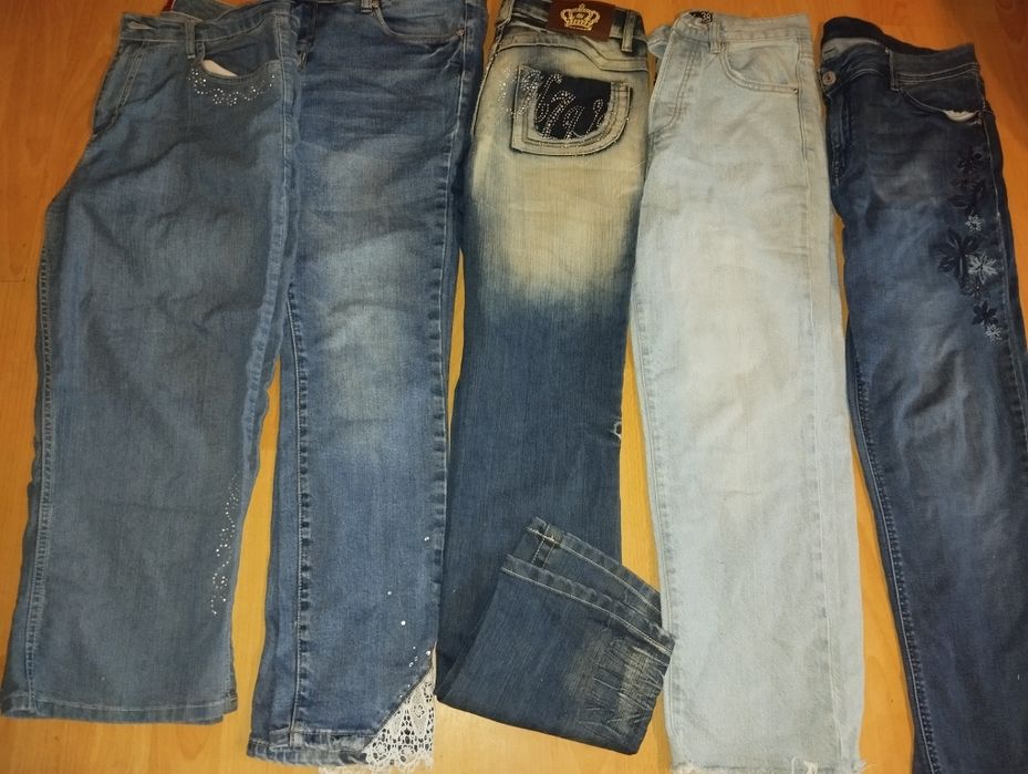 Blugi de damă diverse modele 3+1 cadou inel pl cu aur