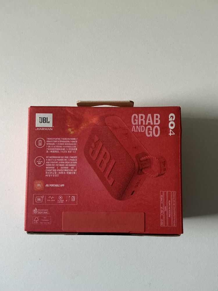 Boxa portabila JBL GO 4 Harman RED IP67 Xtreme Sound
