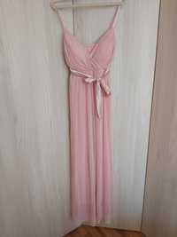 Дълга рокля в нежно розово