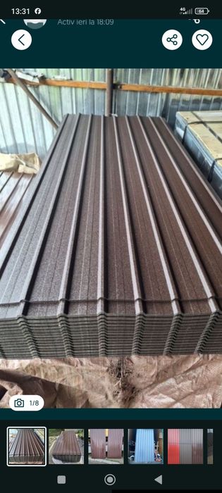 Vând tabla color 2×90 preț negociabil 6 lei bucata