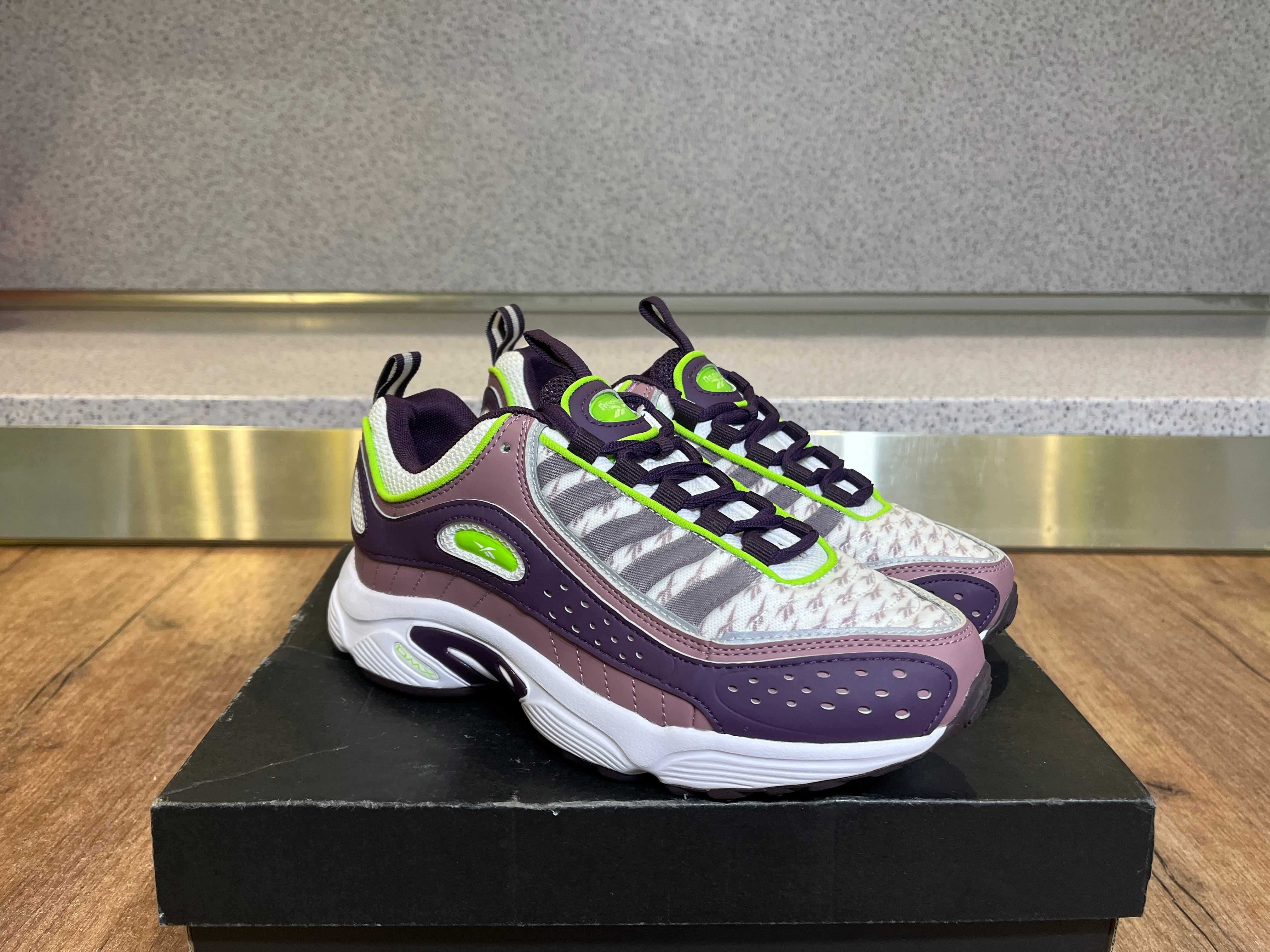 ОРИГИНАЛНИ *** Reebok Daytona DMX II / White Solar Green / Eggplant
