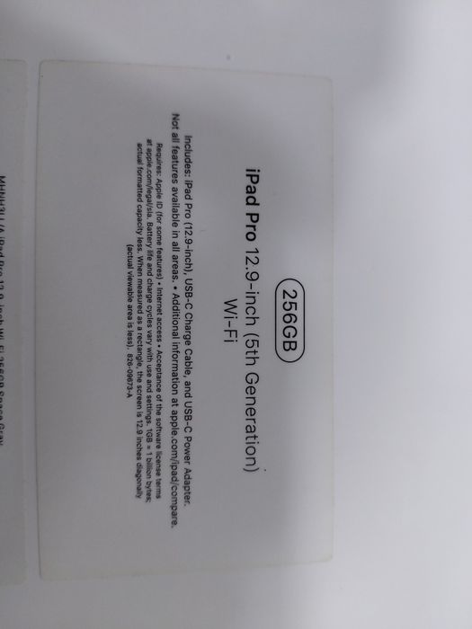 Ipad pro 12.9 chip m1 256gb wifi