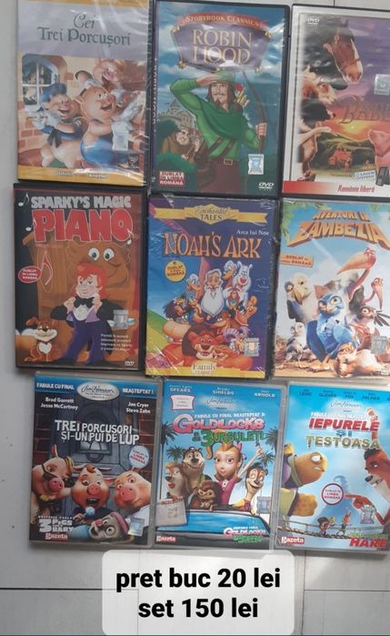 Vand CD-uri cu povesti si colectii desene animate