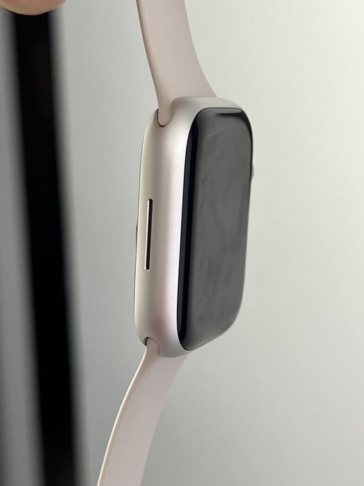 Apple Watch Seria 7 45mm GPS Cellular LTe Silver Ceramic / Impecabil