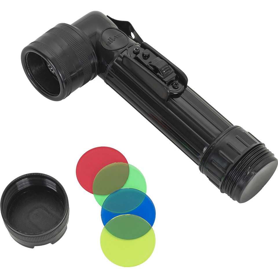 Airsoft Lanterna Tactica Anglehead LED Medie Neagra Mil-Tec