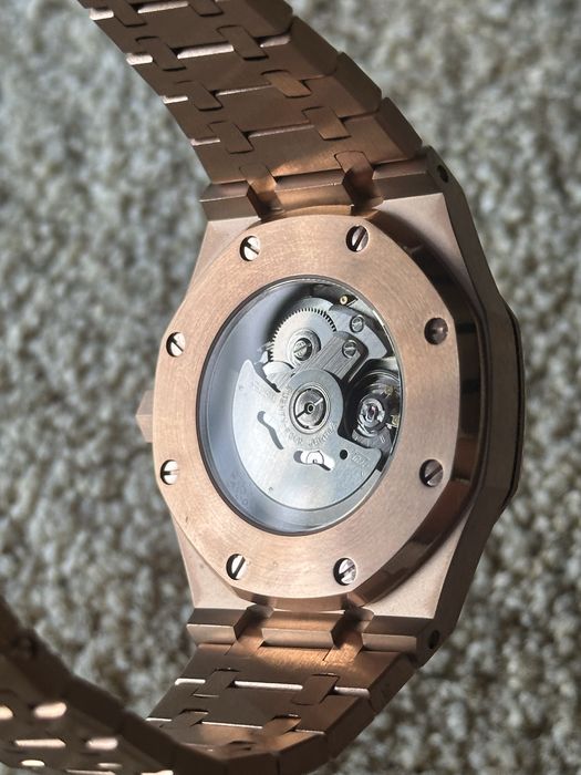 Ceas Seiko Royal Oak Rose Gold Black Mod