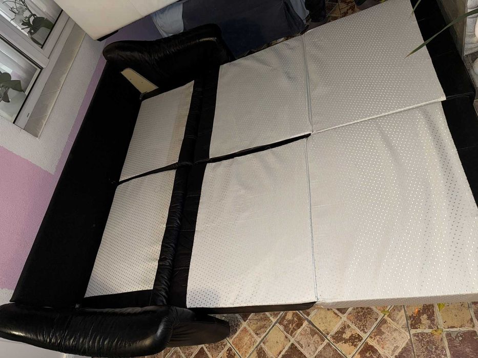 Canapea din piele naturală extensibilă