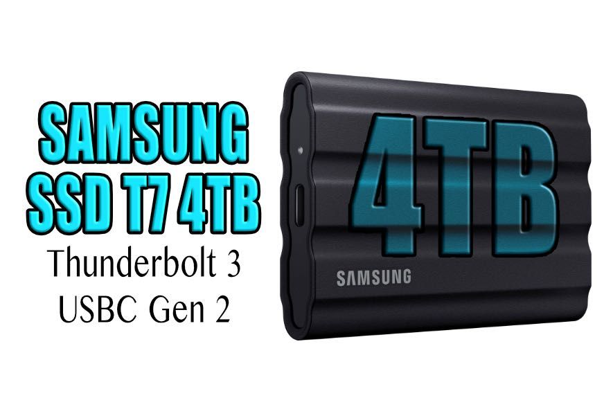 4TB SSD Samsung T7 Portabil - Thunderbolt 3 / USB 3.2 Gen.2