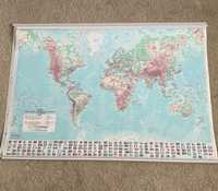 Harta lumii fizico-geografica