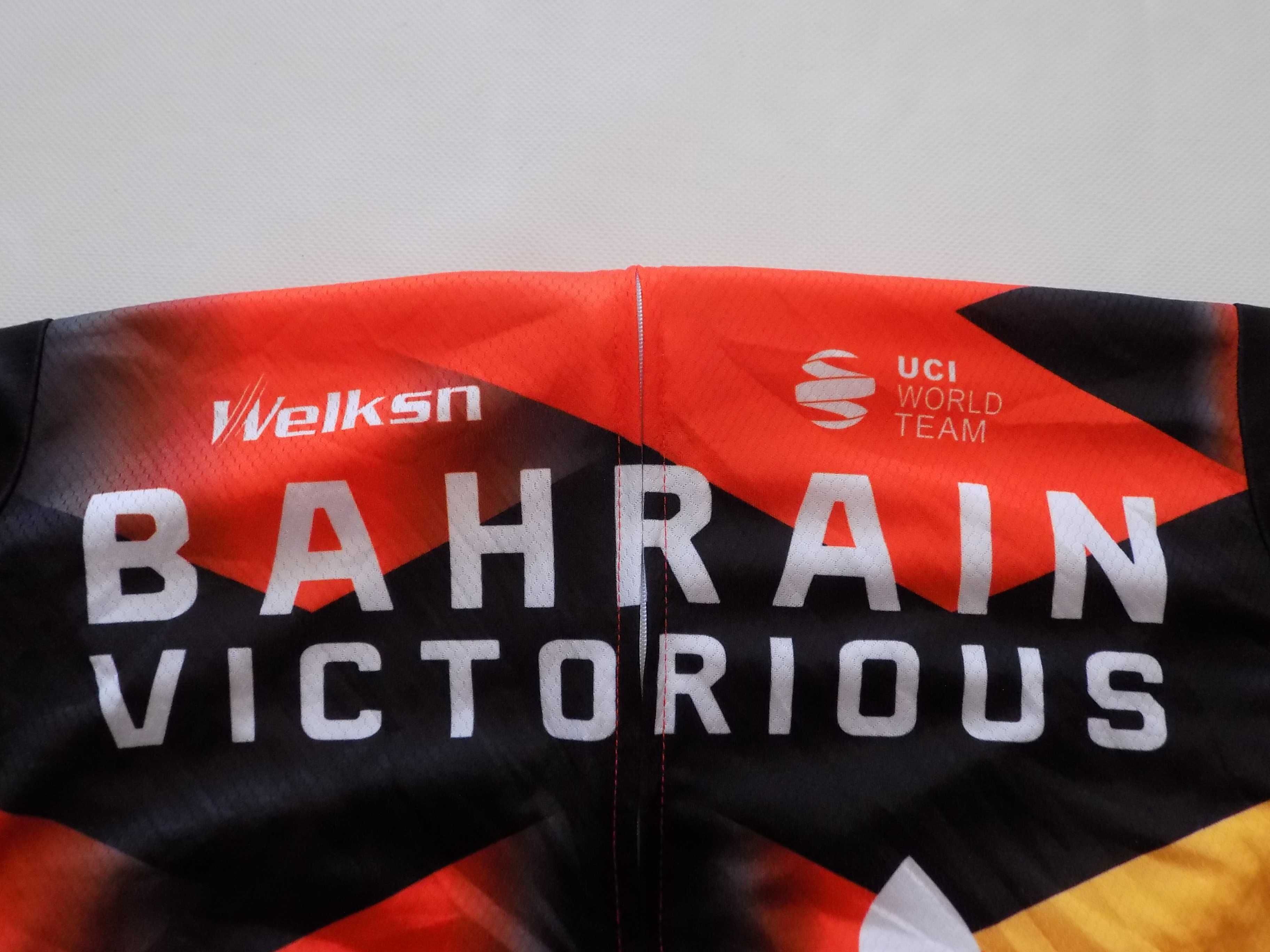 ново вело джърси welksn bahrain uci/craft екип колоездене оригинал L
