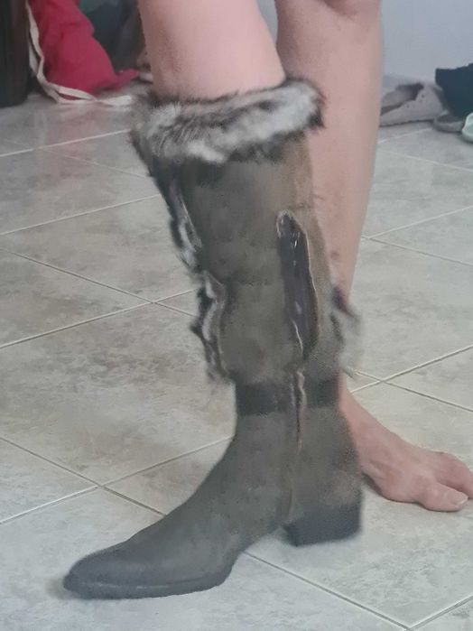 Cisme Baldinini de piele cu blana