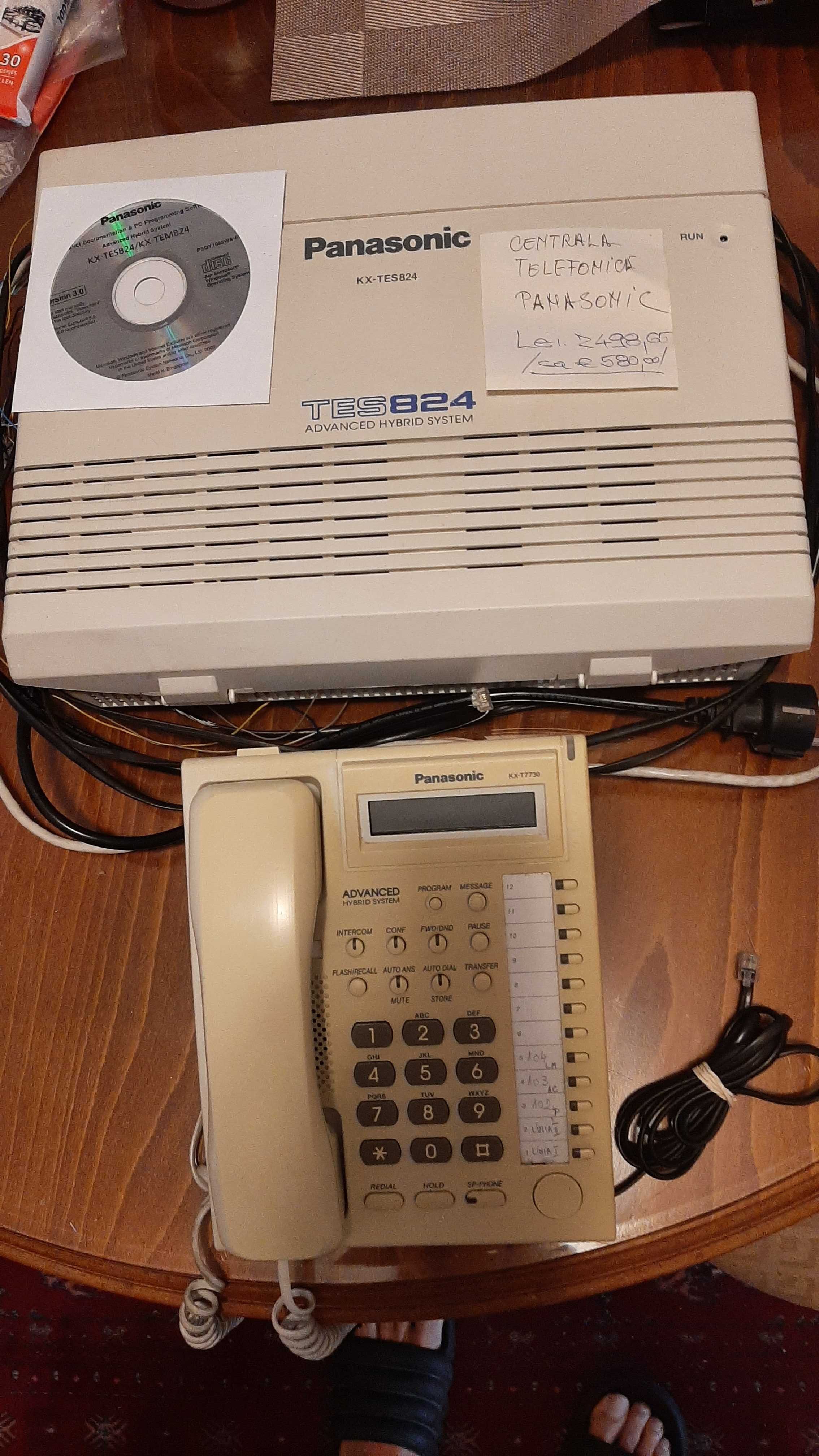 Panasonic tel.centrala pt multe linii+fax Olivetti+5 telefoane fixe