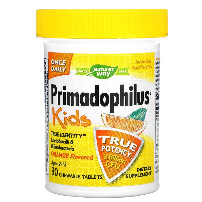 Primadophilus, Nature's Way, 3 млрд КОЕ, 30 жевательных таблеток
