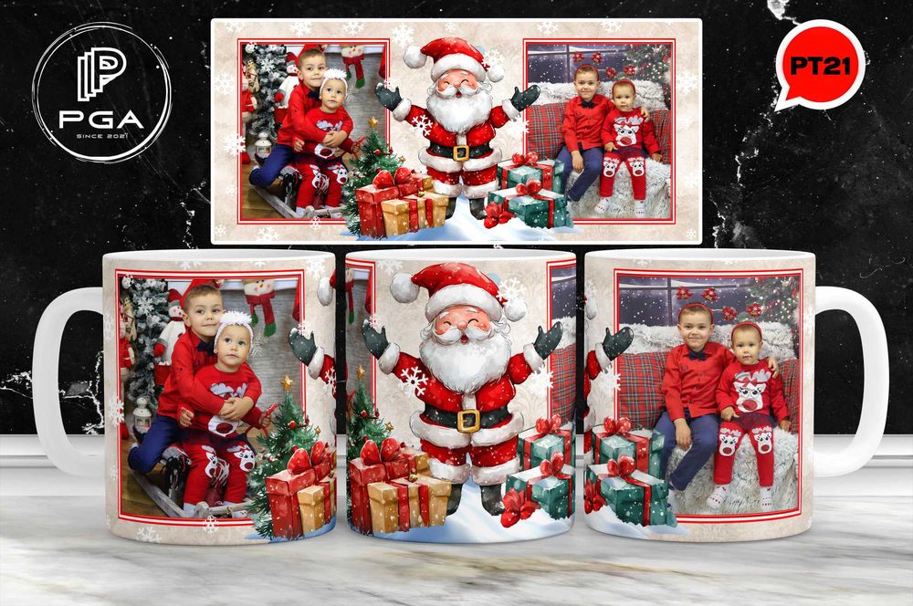 Коледни и новогодишни фото чаши