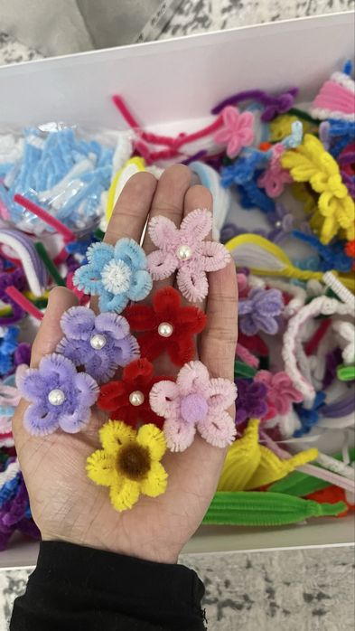 Синельная проволока, готовые цветы, фурнитуры