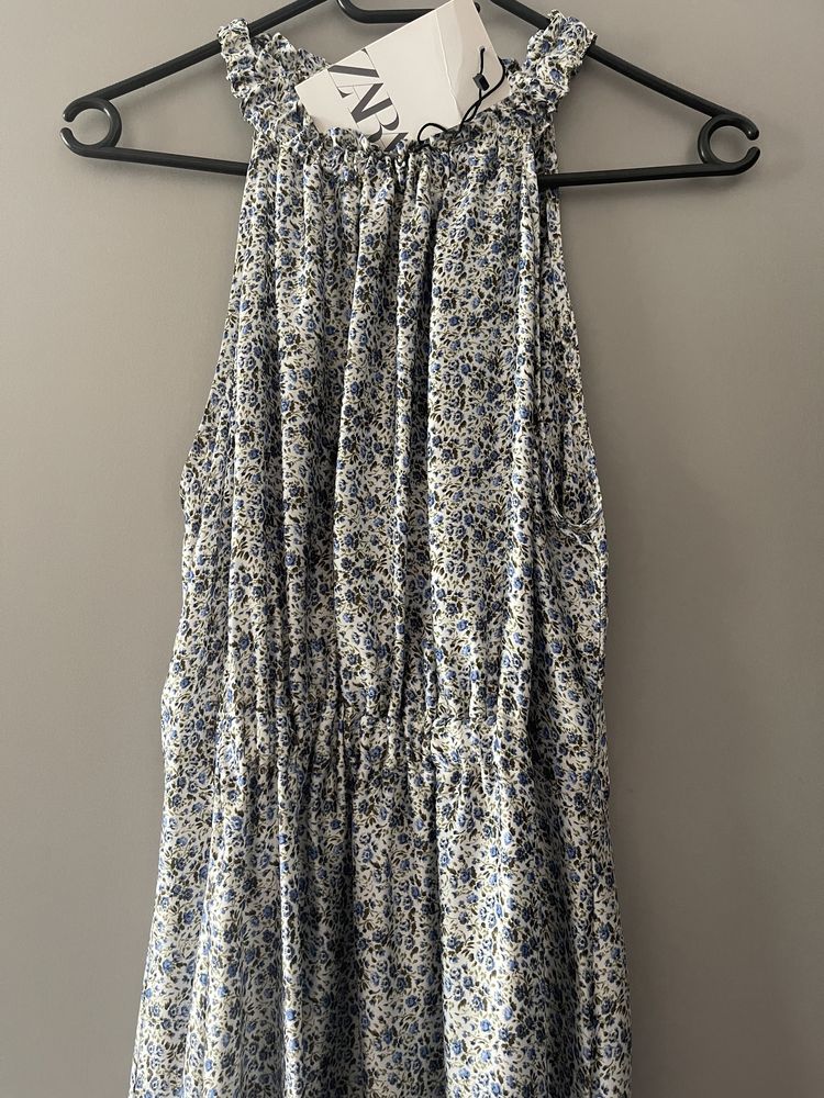 Нова сатенена дълга лятна рокля Zara