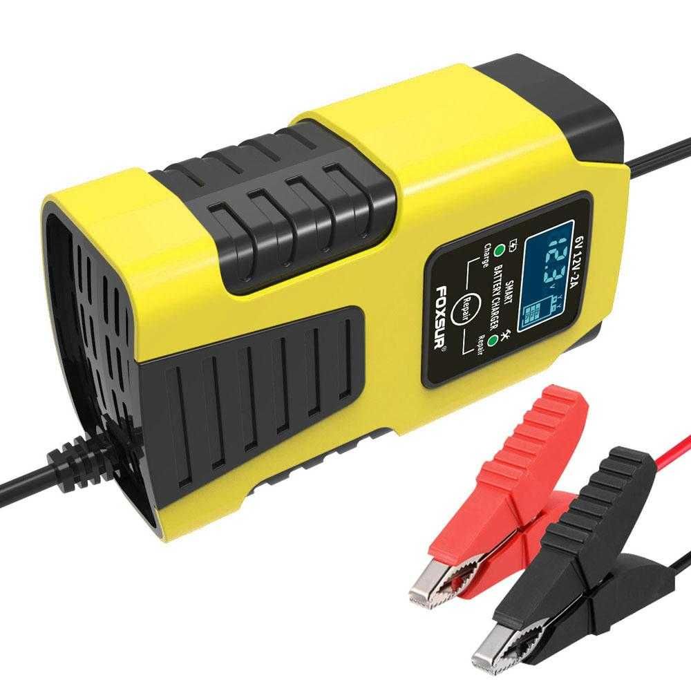 Зарядно за акумулатор умно 12V 6V 2A кола мотоциклет 6 волта батерия