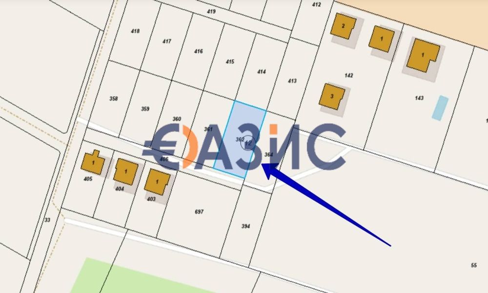 Урбанизиран парцел, 495 кв. м, с. Кошарица, България,