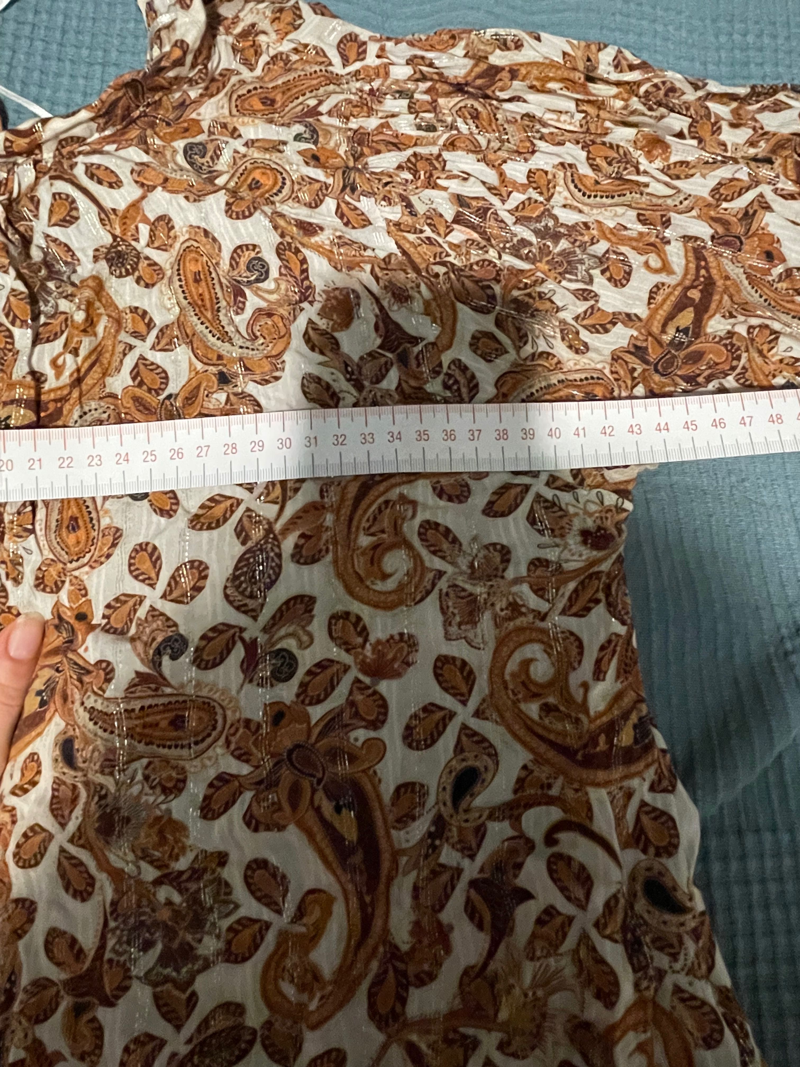 Bluza Camaieu cu imprimeu paisley și fir auriu