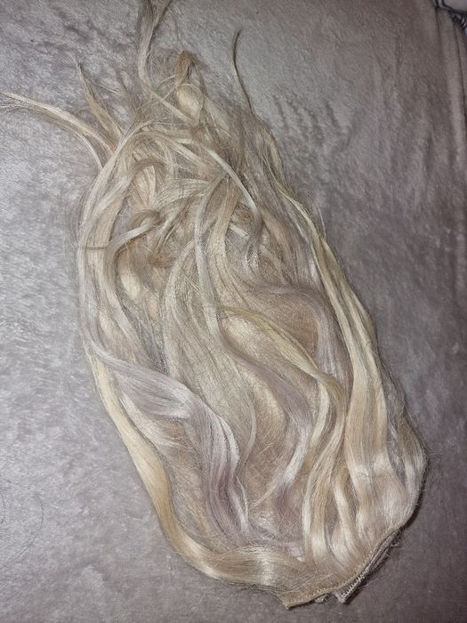 Extensii par natural blond platinat 45cm