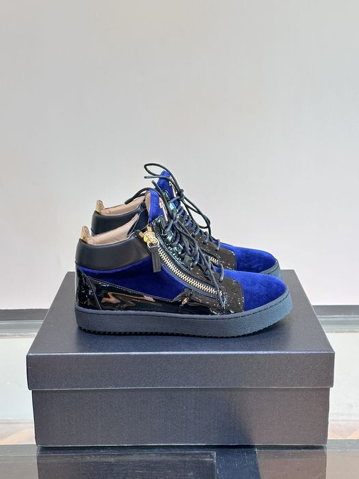 Giuseppe zanotti frankie velvet 44 top London blue Джузепе заноти